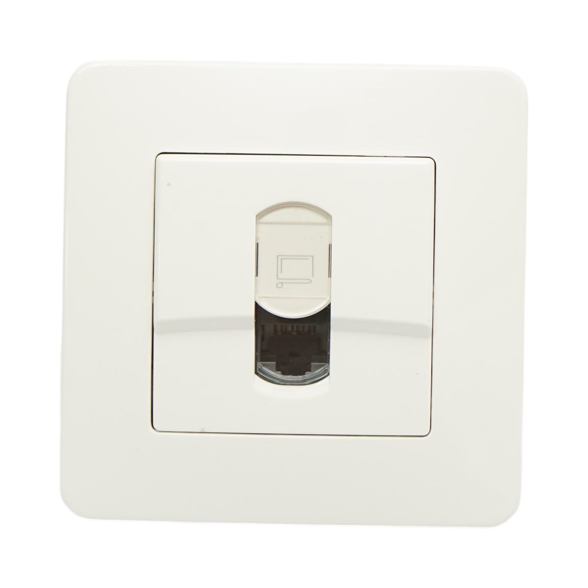 Presa internet RJ45 bianca da incasso PC 80x80mm - immagine 2