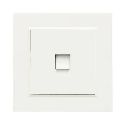 Presa internet RJ45 bianca in ABS da incasso 80x80mm - immagine 2