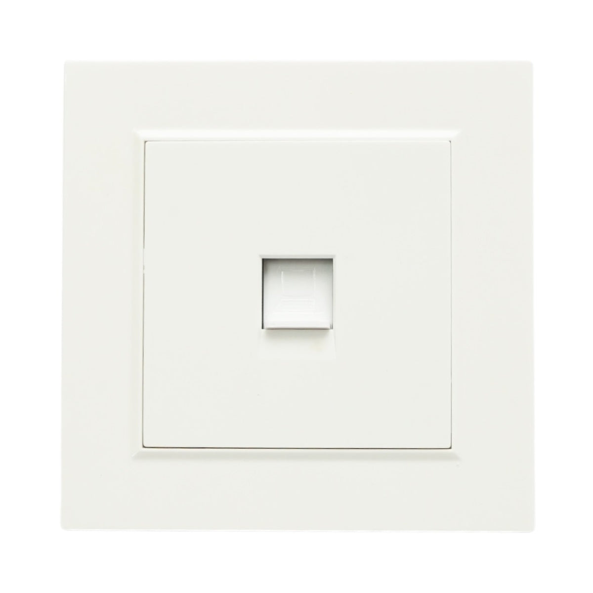 Presa internet RJ45 bianca in ABS da incasso 80x80mm - immagine 2