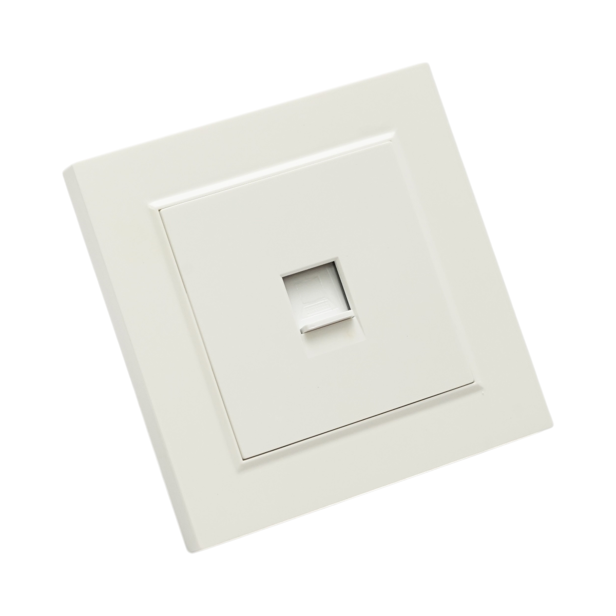 Presa internet RJ45 bianca in ABS da incasso 80x80mm - immagine 4