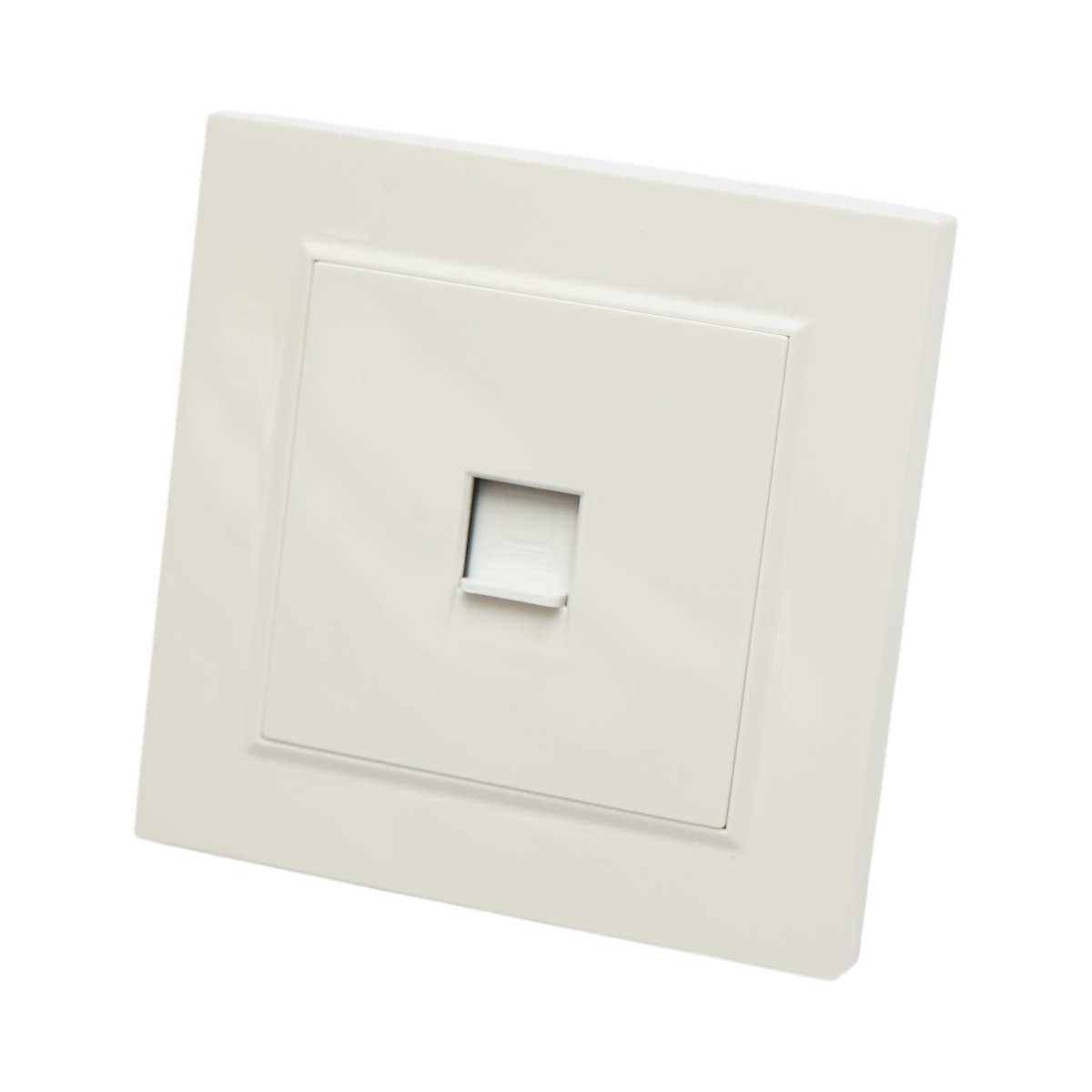 Presa internet RJ45 bianca in ABS da incasso 80x80mm