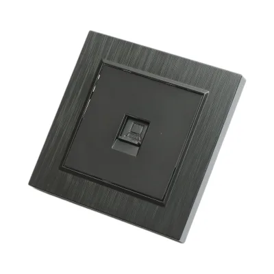 Presa internet RJ45 da incasso nera ABS 80x80mm