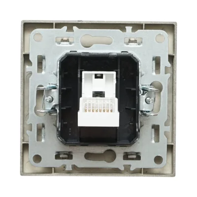 Presa internet RJ45 da incasso nera ABS 80x80mm - immagine 3