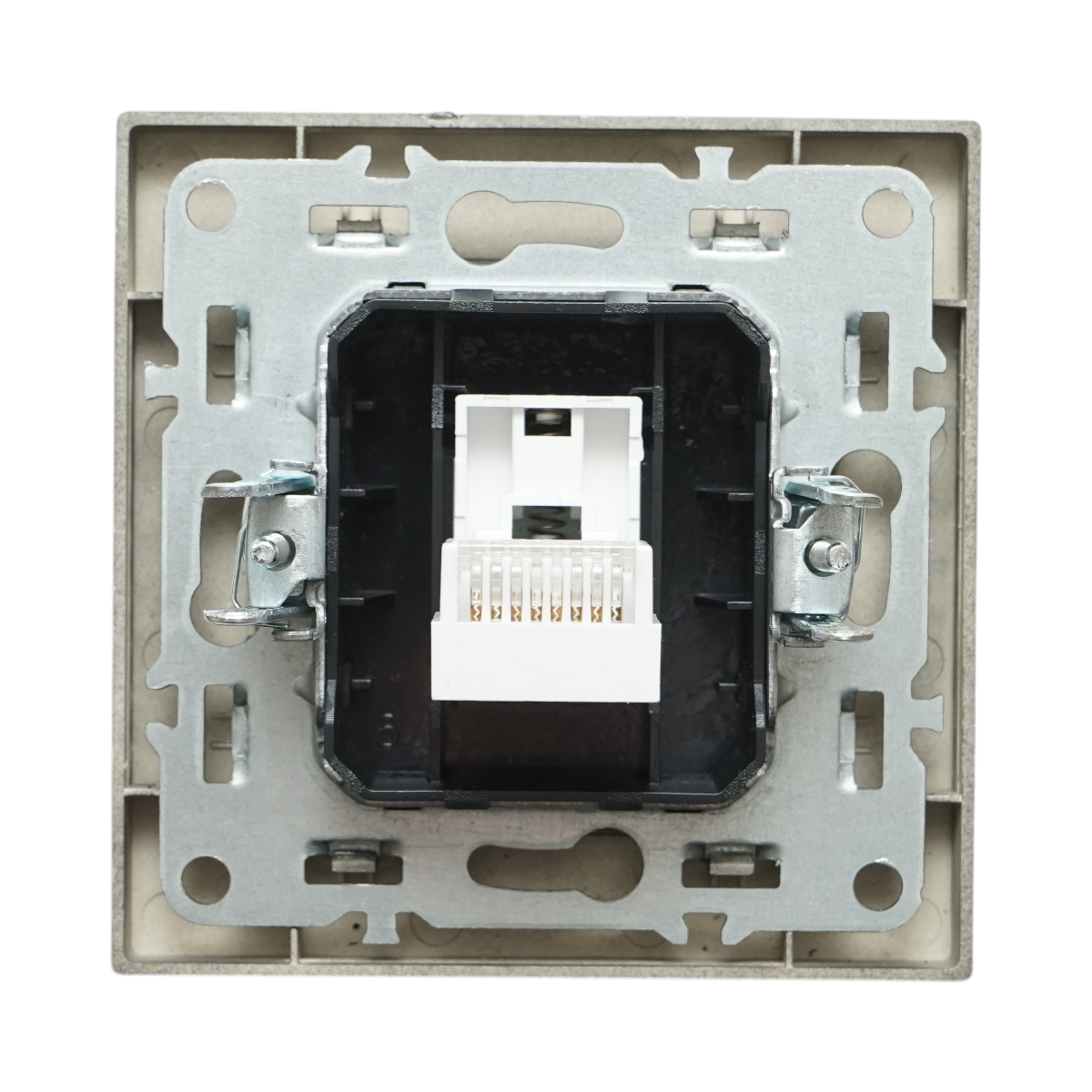 Presa internet RJ45 da incasso nera ABS 80x80mm - immagine 3
