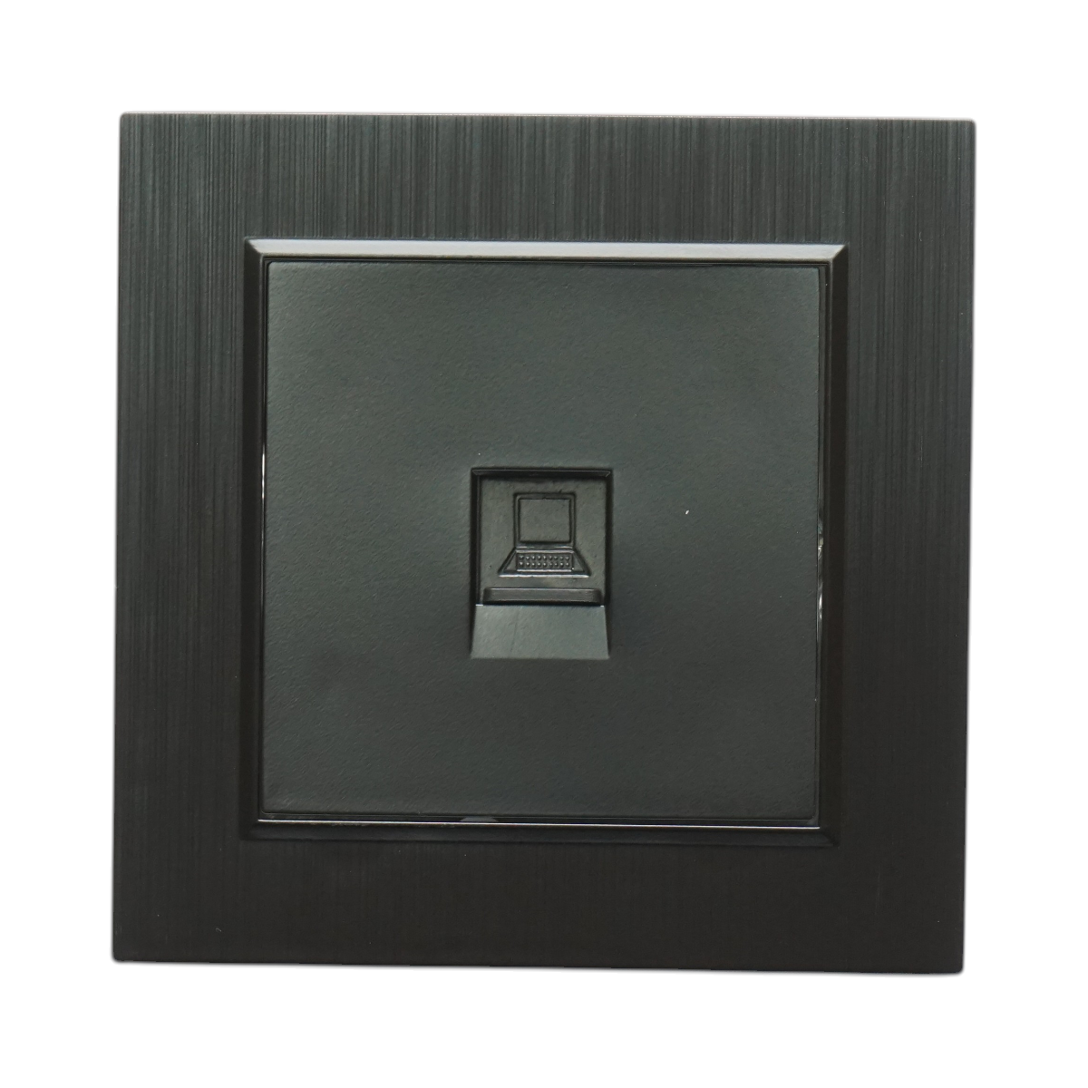 Presa internet RJ45 da incasso nera ABS 80x80mm - immagine 2