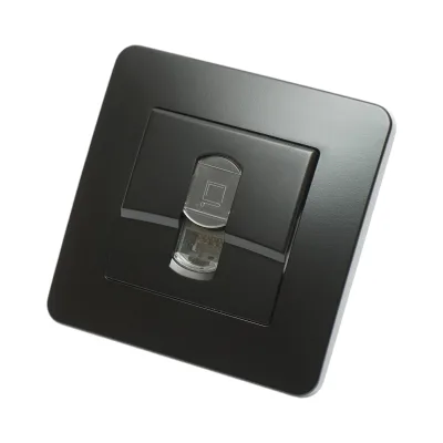 Presa internet RJ45 nera da incasso per PC 80x80mm