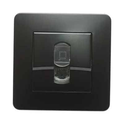 Presa internet RJ45 nera da incasso per PC 80x80mm - immagine 2