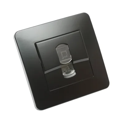 Presa internet RJ45 nera da incasso per PC 80x80mm - immagine 4