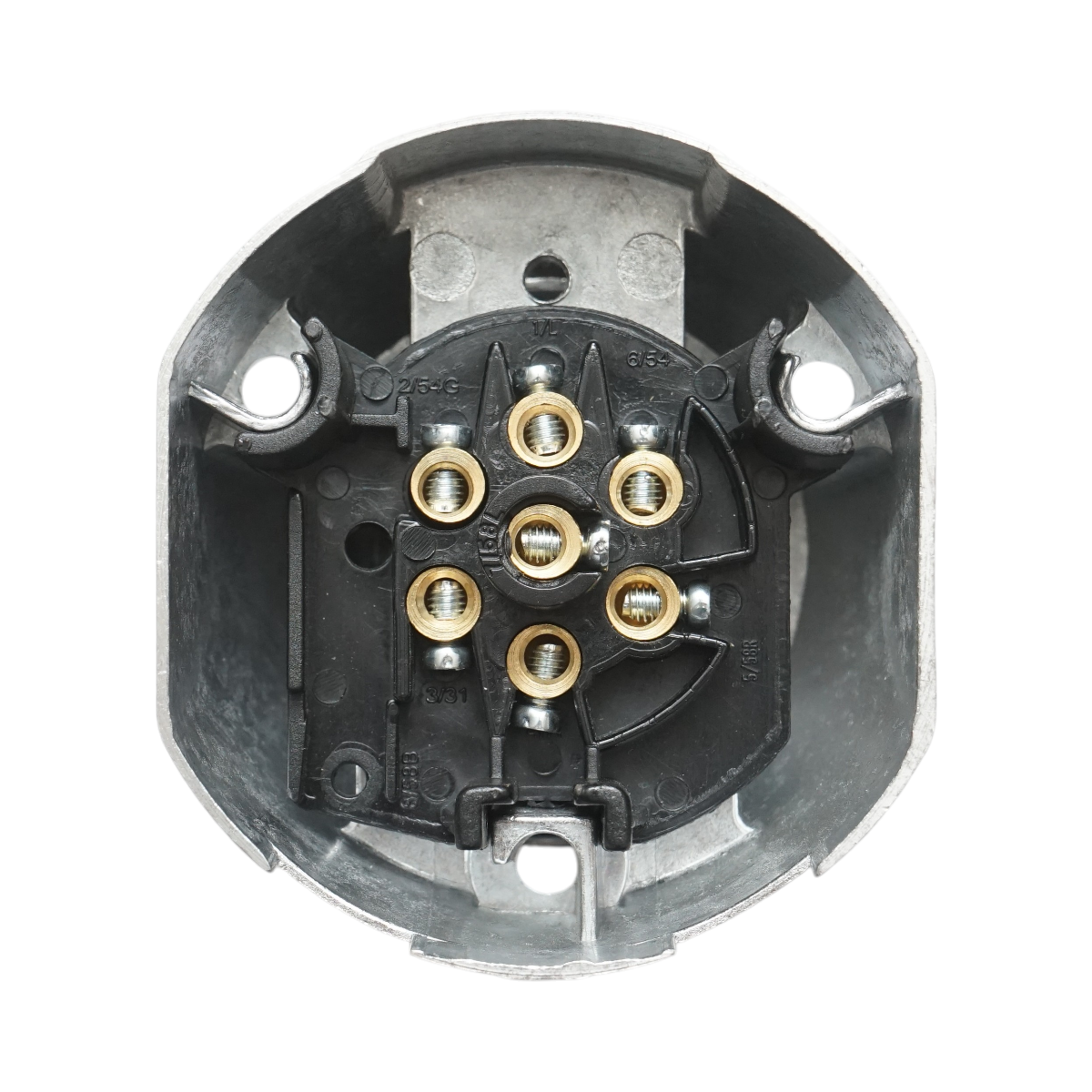 Presa per rimorchio in alluminio a 7 pin 6V/12V codice OEM TM3000B Breckner Germany - immagine 5
