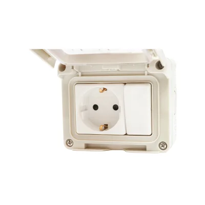 Presa schuko 16A, 250V e interruttore 10 AX, 250V IP 55 - immagine 3