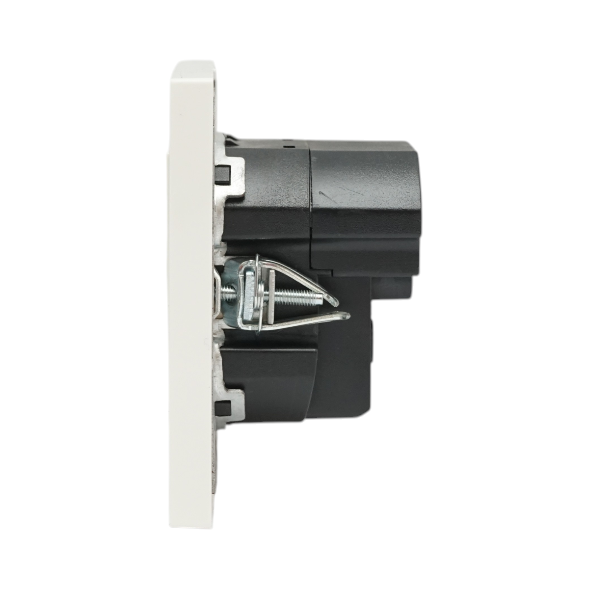 Presa Schuko da incasso bianca 220V, 16A, 2xUSB A+C 5V 2.1A, ABS 80x80mm - immagine 5