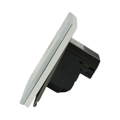 Presa Schuko da incasso bianca 220V, 16A, 2xUSB-C 20W ricarica rapida, cornice in vetro 86x86x34mm - immagine 3