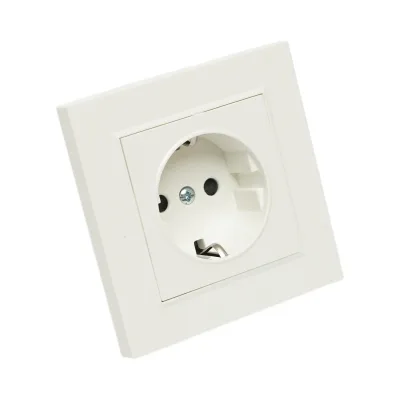 Presa schuko da incasso bianca 220V, 16A, ABS 80x80mm - immagine 4
