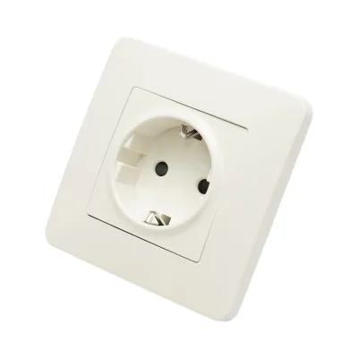 Presa schuko da incasso bianca 220V, 16A, PC 80x80mm