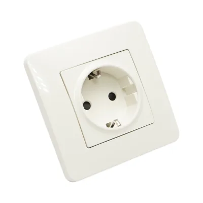 Presa schuko da incasso bianca 220V, 16A, PC 80x80mm - immagine 3