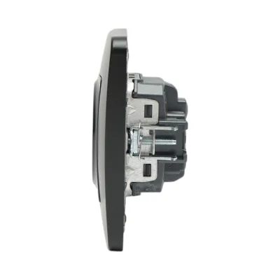 Presa schuko da incasso nera 220V, 16A, PC 80x80mm - immagine 5