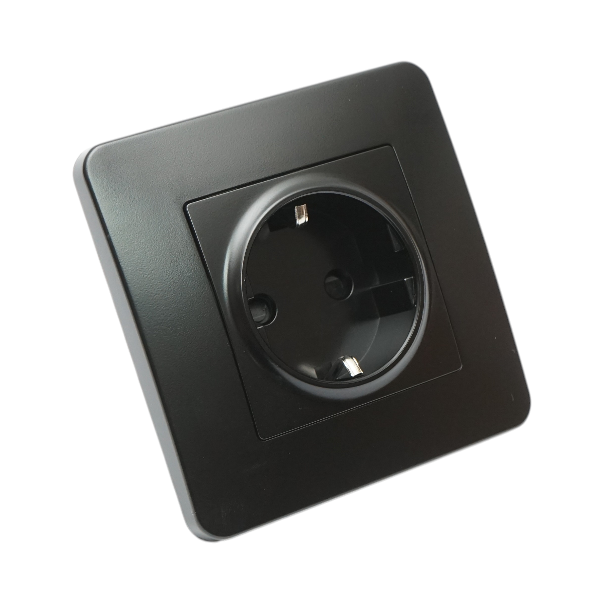 Presa schuko da incasso nera 220V, 16A, PC 80x80mm - immagine 4