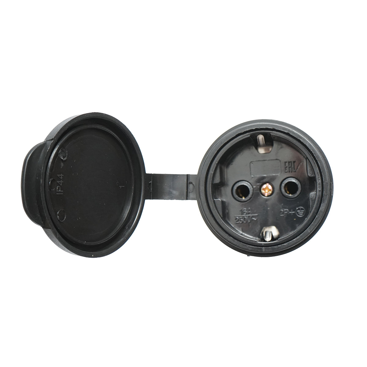 Presa schuko in gomma 250V, 16A con maniglia, coperchio e messa a terra,  IP44 - immagine 4