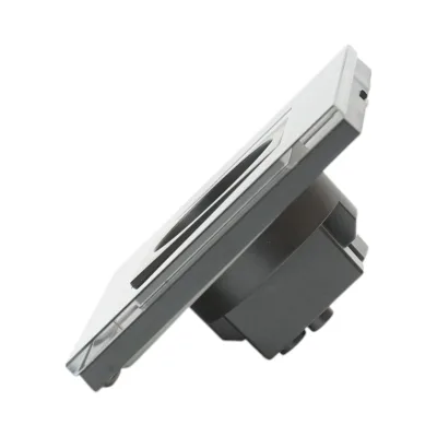 Presa schuko nera 220V, 16A, cornice in vetro 86x86x34mm - immagine 3
