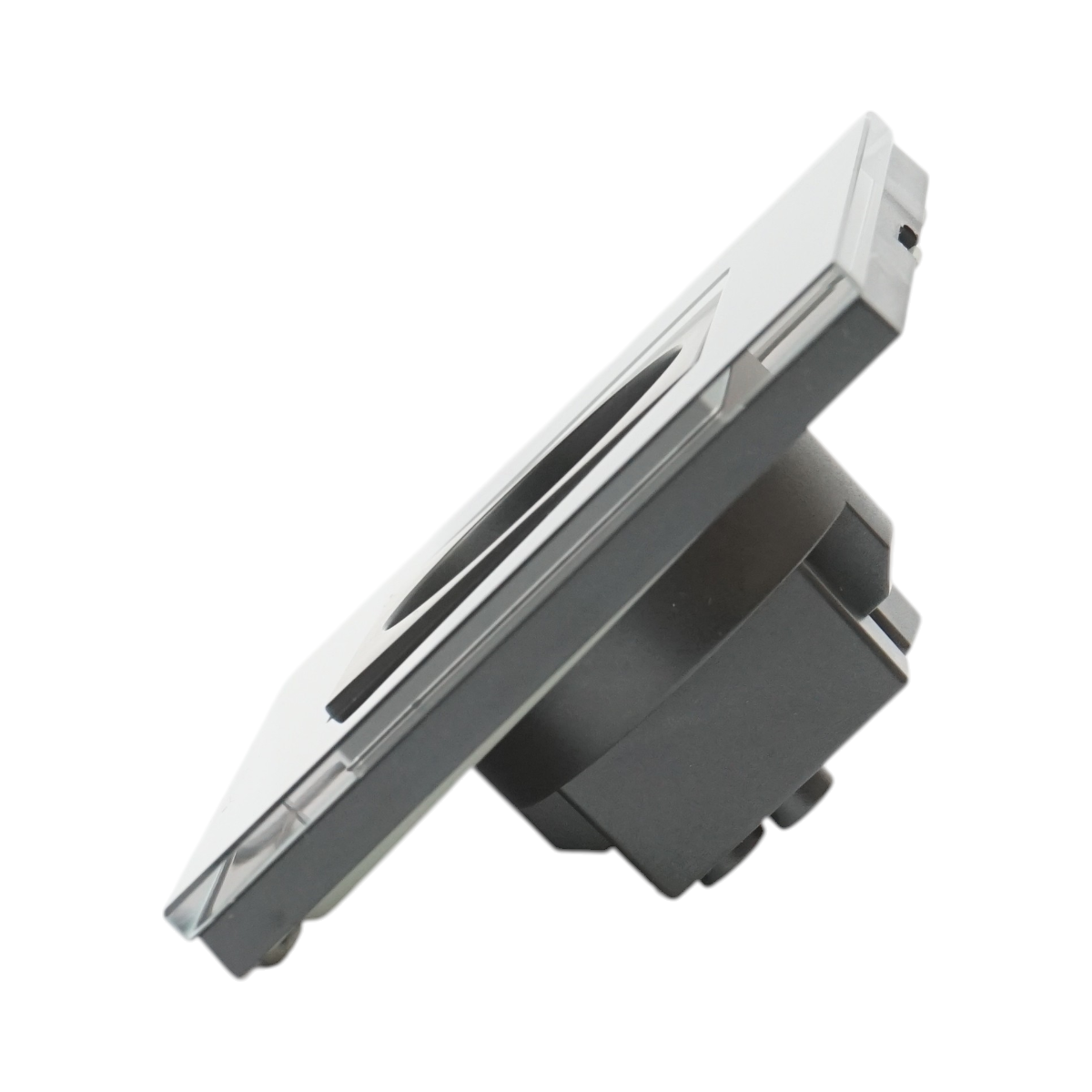 Presa schuko nera 220V, 16A, cornice in vetro 86x86x34mm - immagine 3