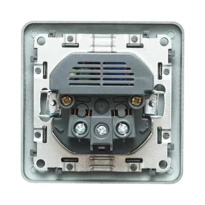 Presa Schuko nera da incasso 220V, 16A, 2xUSB 5V 2.1A, PC 80x80mm - immagine 3