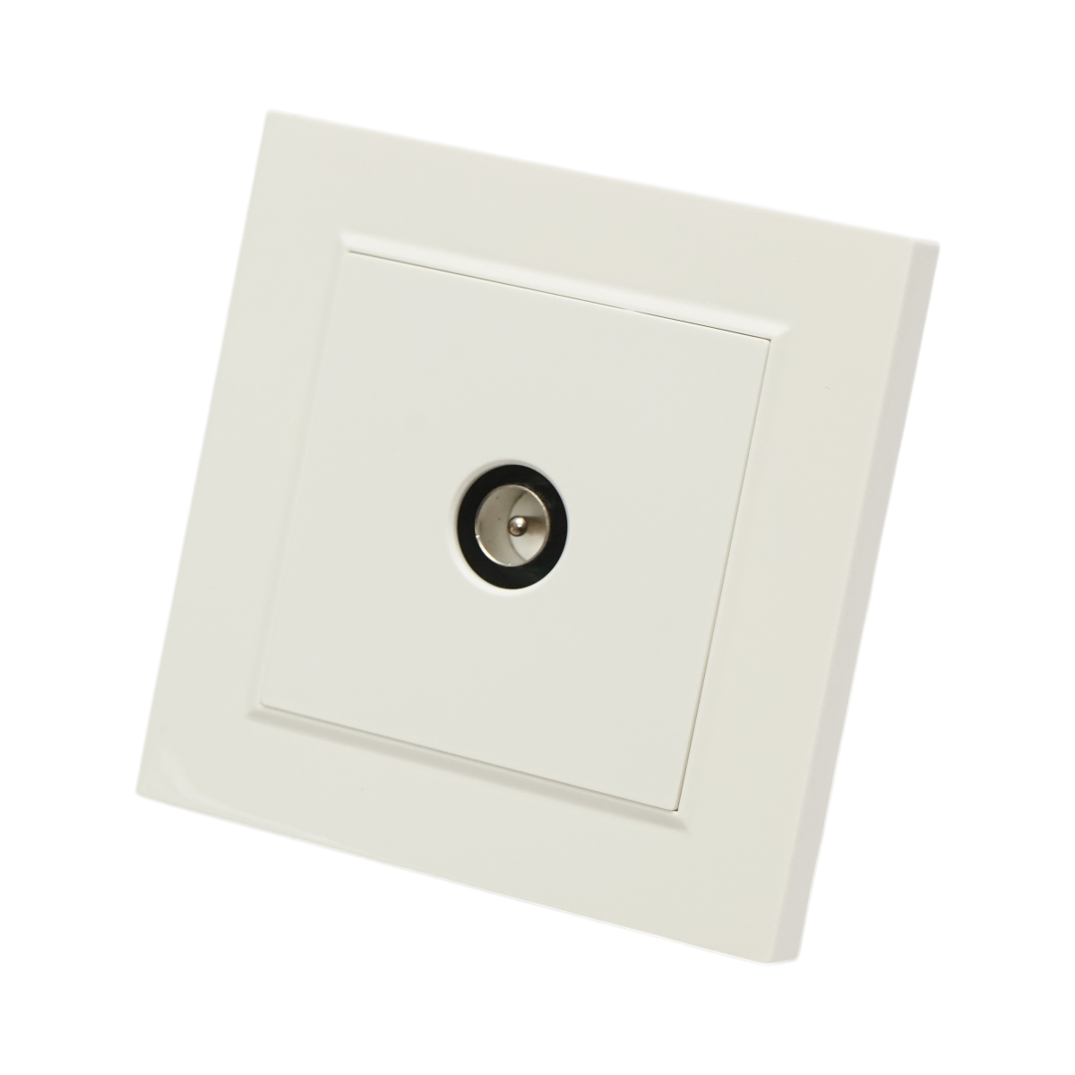 Presa TV da incasso bianca ABS 80x80mm