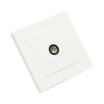Presa TV da incasso bianca ABS 80x80mm - immagine 4