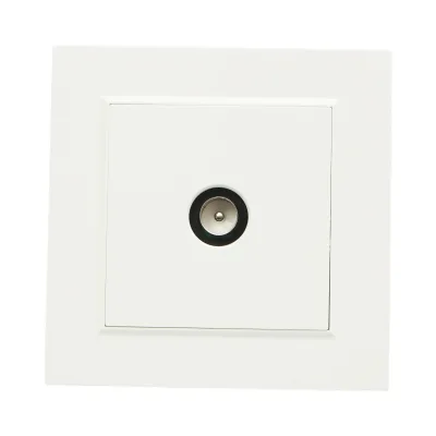 Presa TV da incasso bianca ABS 80x80mm - immagine 2
