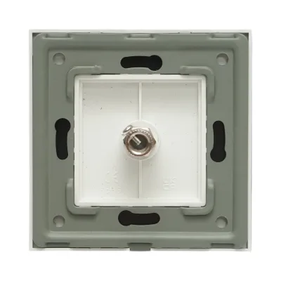 Presa TV da incasso bianca con cornice in vetro 86x86mm - immagine 4