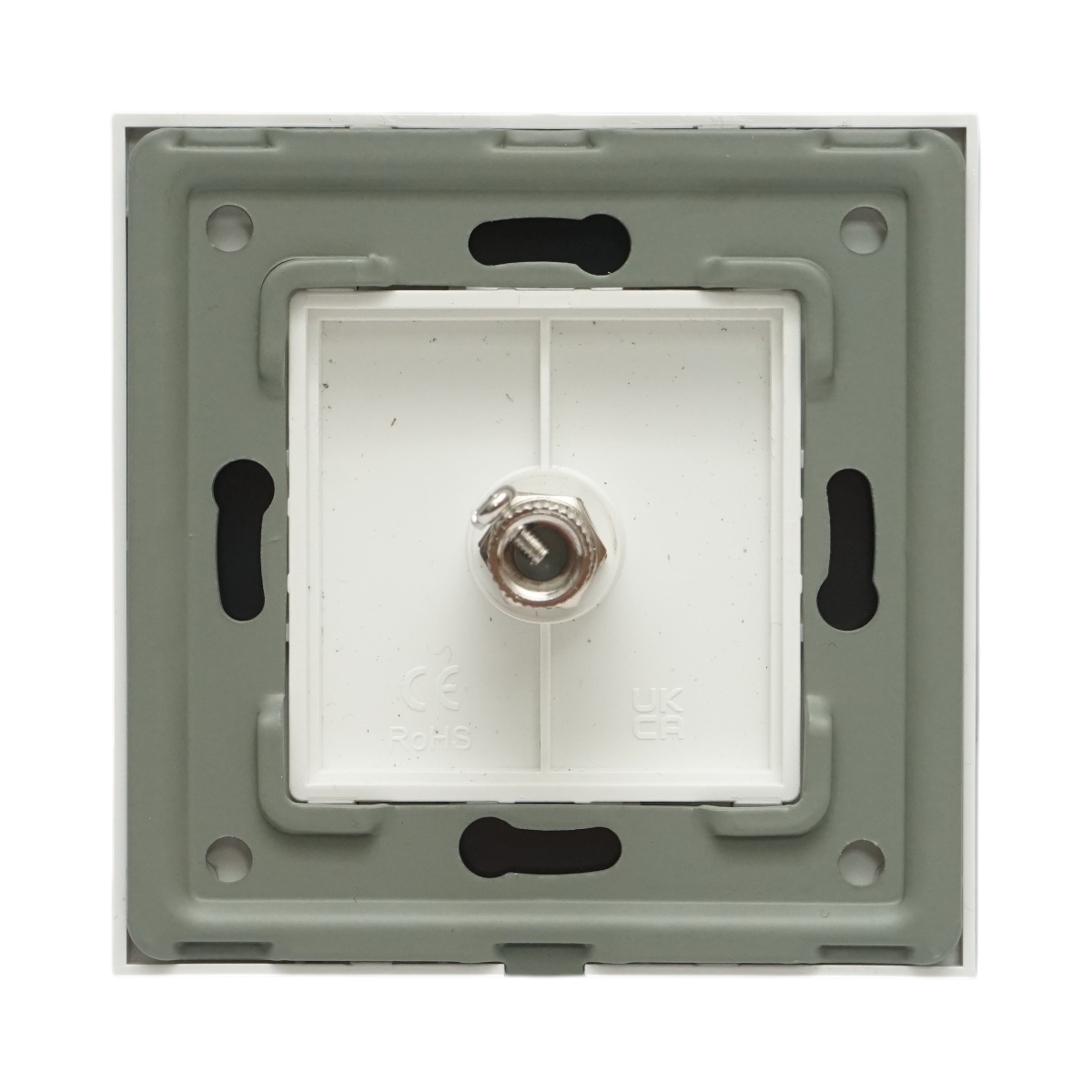Presa TV da incasso bianca con cornice in vetro 86x86mm - immagine 4