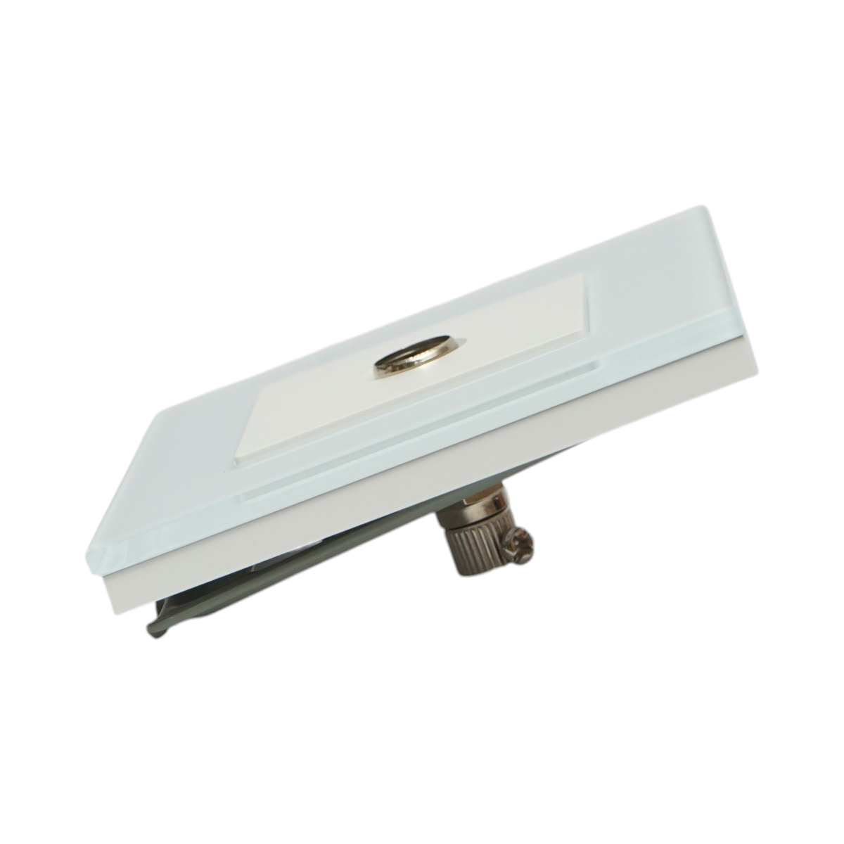 Presa TV da incasso bianca con cornice in vetro 86x86mm - immagine 3