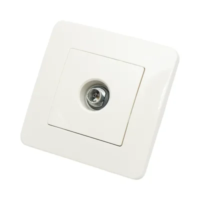 Presa TV da incasso bianca PC 80x80mm