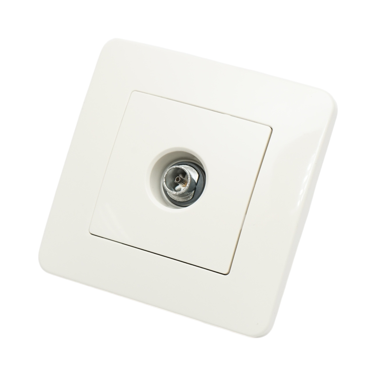 Presa TV da incasso bianca PC 80x80mm