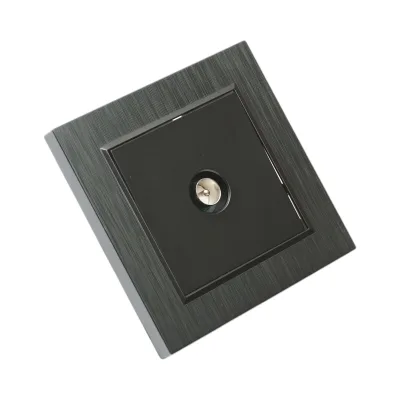 Presa TV da incasso nera ABS 80x80mm - immagine 4