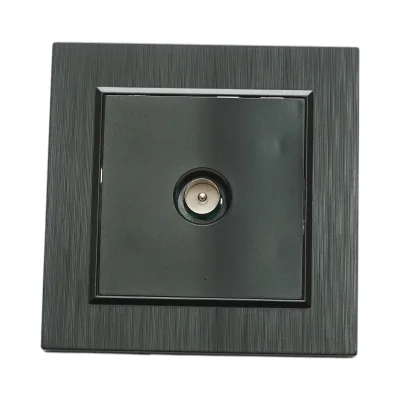 Presa TV da incasso nera ABS 80x80mm - immagine 2