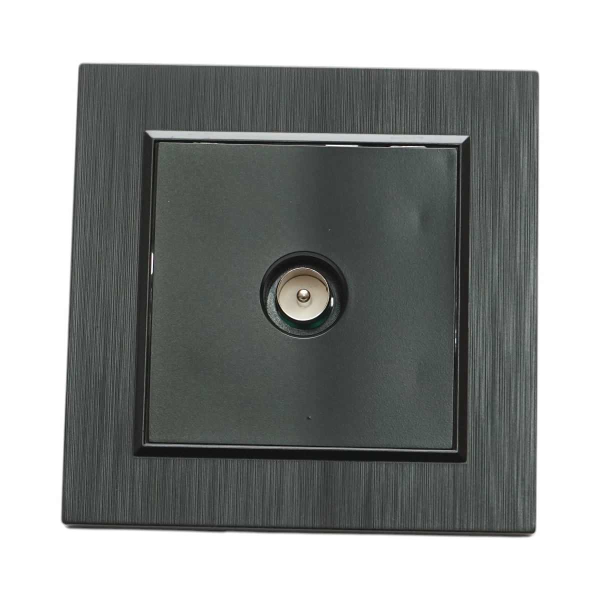 Presa TV da incasso nera ABS 80x80mm - immagine 2