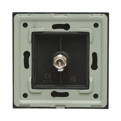 Presa TV da incasso nera con cornice in vetro 86x86mm - immagine 4