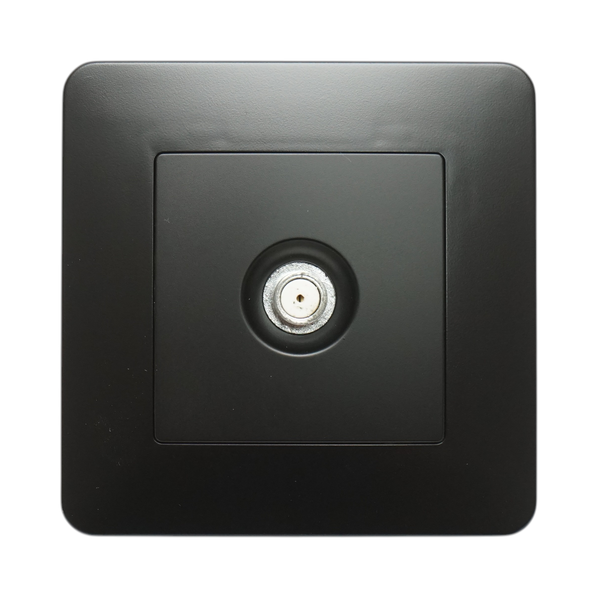 Presa TV da incasso tipo F nera PC 80x80mm - immagine 2