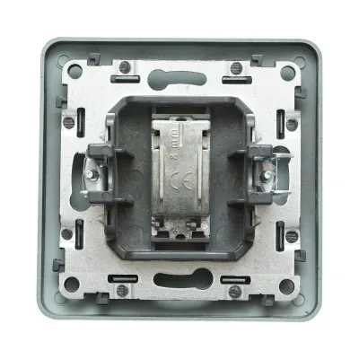 Presa TV da incasso tipo F nera PC 80x80mm - immagine 3