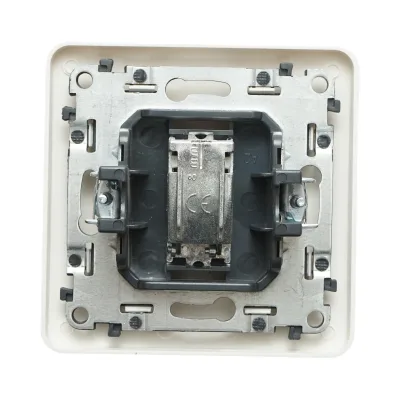 Presa TV tipo F bianca PC incorporato 80x80mm - immagine 3