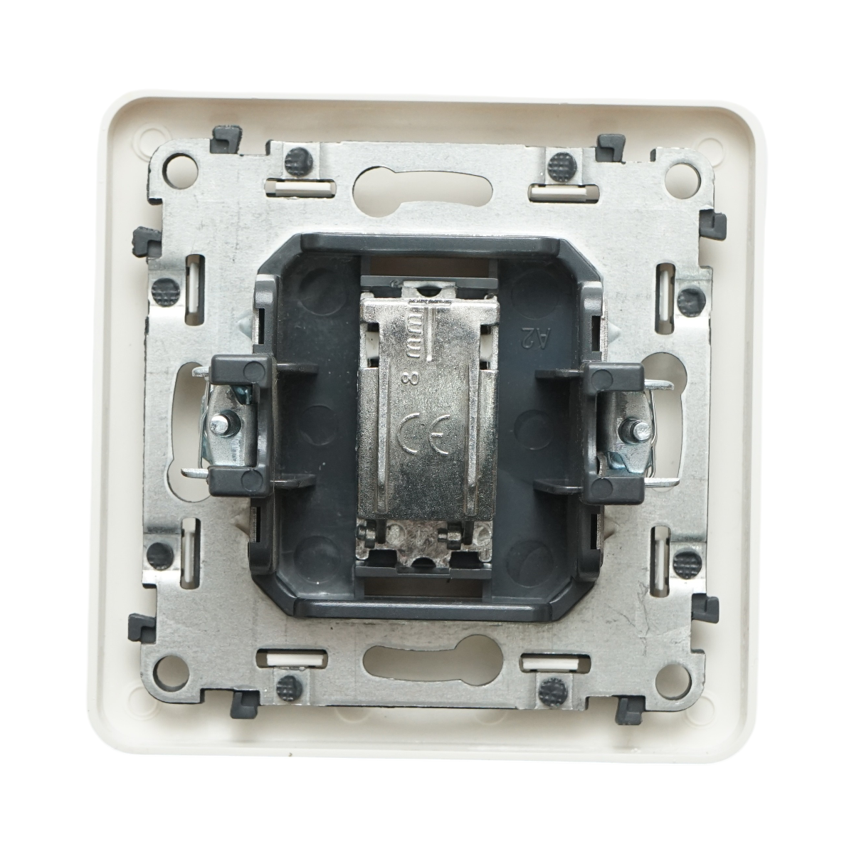 Presa TV tipo F bianca PC incorporato 80x80mm - immagine 3
