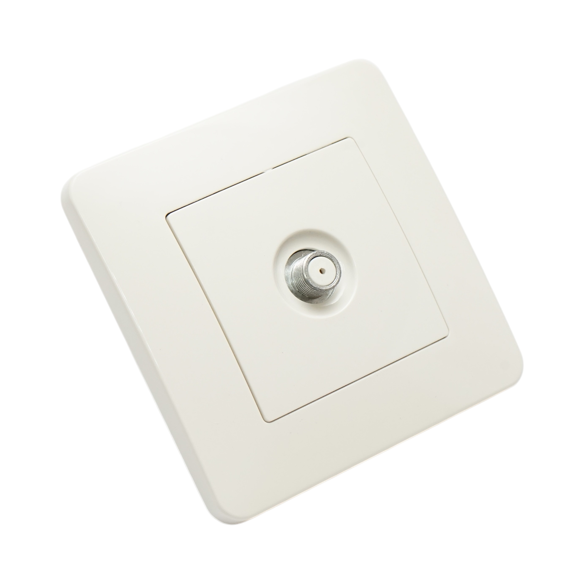 Presa TV tipo F bianca PC incorporato 80x80mm - immagine 4