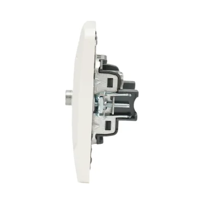 Presa TV tipo F bianca PC incorporato 80x80mm - immagine 5