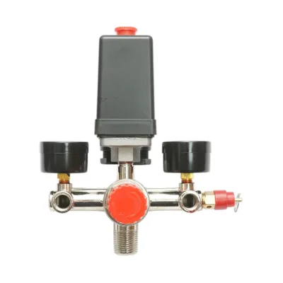 Pressostato per compressore d’aria 220V, con regolatore e 2 manometri fino a 12 bar. - immagine 3