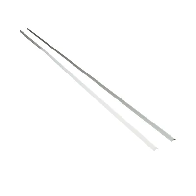 Profilo in alluminio per strip LED 15,8x15,8x2000mm, applicato angolo interno 90 gradi con diffusore opaco, striscia massima 12mm - immagine 2