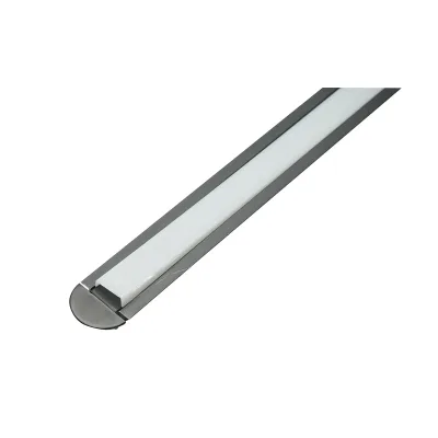 Profilo in alluminio per strisce LED 21,7x6,7x2000mm, incorporato con diffusore opaco, striscia massima 12mm