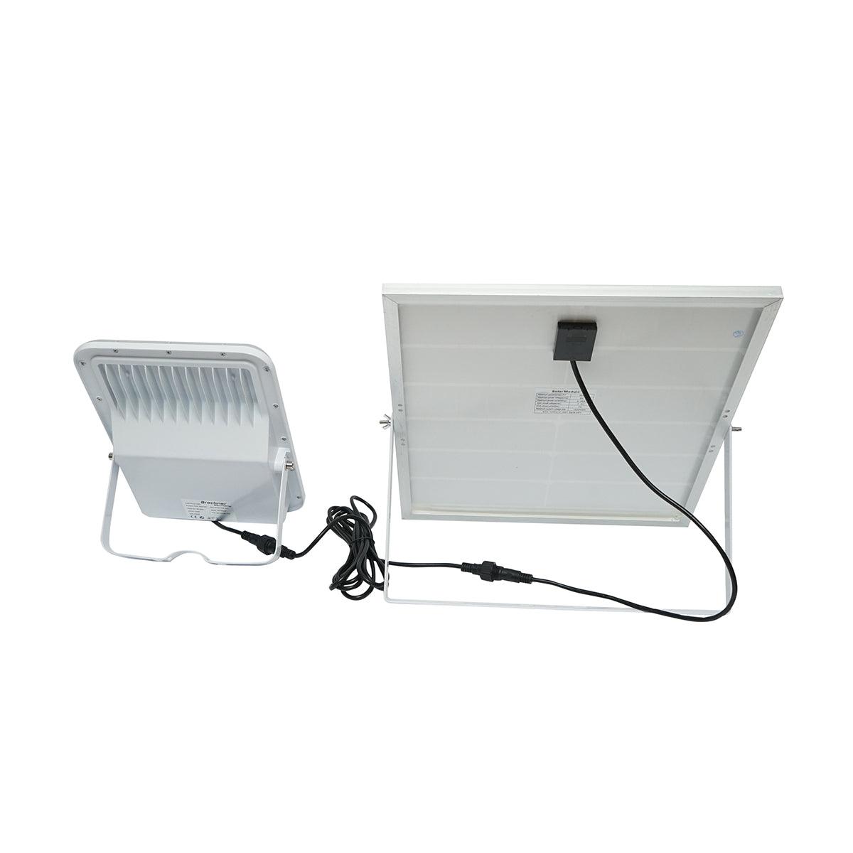 Proiettore LED 20W con pannello solare 35W, telecomando, batteria 3,2V/30Ah - immagine 2