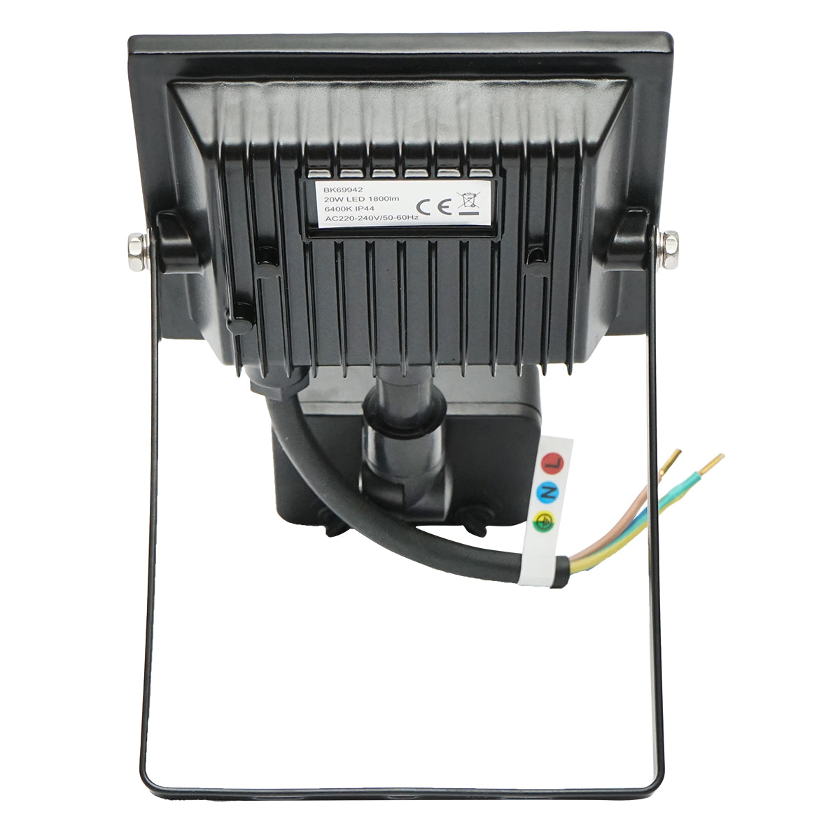 Proiettore led 20W, 1800lm, 6400K, IP44 alimentazione 220V-240V con sensore di movimento - immagine 3