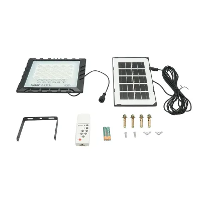 Proiettore led 25W con pannello solare 3W, batteria 4000mAh e telecomando IP67 - immagine 2