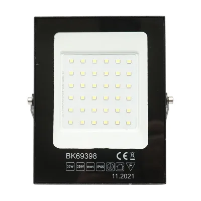 Proiettore LED 30W, 220V, 6500K, IP65 nero 141x111x13mm - immagine 2